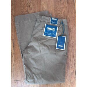 NWT Bitten Womens Size 14 Low Rise Trouser Chino Pants Brown Cotton